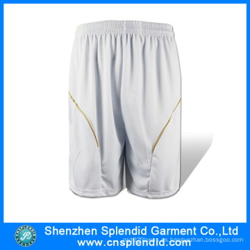 Pantalones cortos de baloncesto de los hombres blancos del poliester de encargo del baloncesto